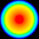 Big Gaussian beam (logarithmic pseudocolour)