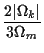 $\displaystyle {2 \vert \Omega_k\vert \over 3 \Omega_m}$