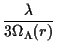 $\displaystyle {\lambda \over 3 \Omega_\Lambda(r)}$