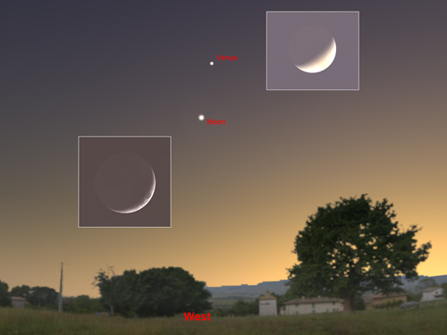 Venus and Moon