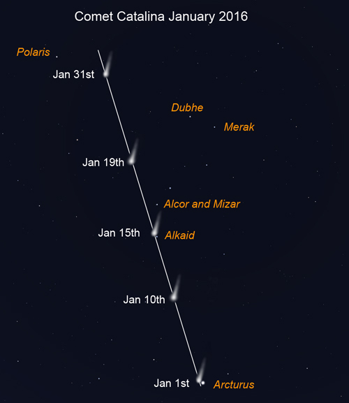 Path of Comet Catalina