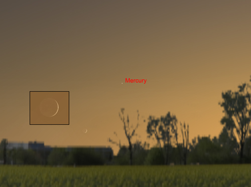 Moon and Mercury