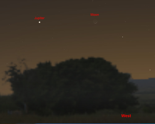 Jupiter and the Moon