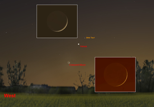 Venus and Moon