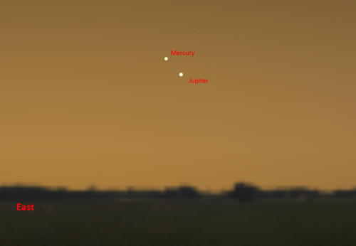 Mercury and Jupiter