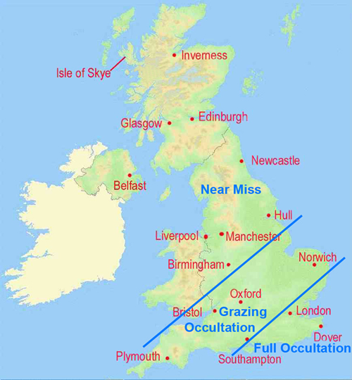 Occultation map