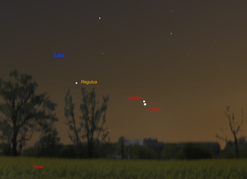 Venus and Jupiter