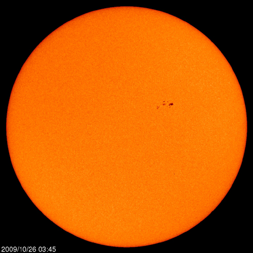 A nice sunspot group seen on the 26th October Sun Oct 26th