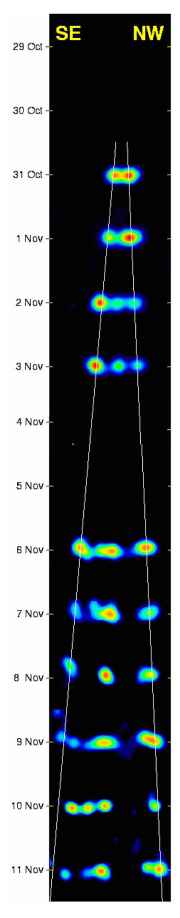 The micro-quasar GRS1915+105 imaged by MERLIN