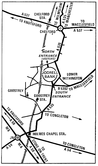 Road Map around Jodrell Bank