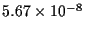 $5.67\times10^{-8}$