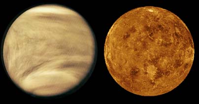 cloudy atmosphere
of Venus