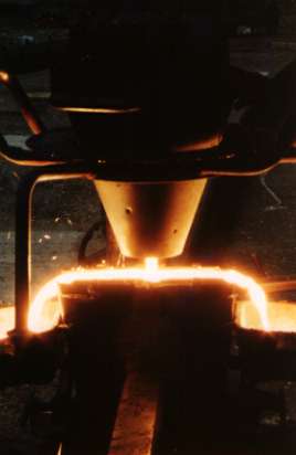 Hot metal being poured