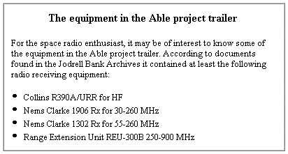 The equipment in the Able project trailer