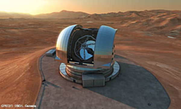 Artist's impression of the E-ELT. CREDIT: ESO/L. Calcada June 2014 Extra