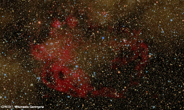 Computer generated image of the Gum Nebula. CREDIT: Wikimedia Commons April 2015