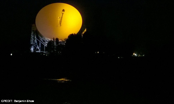 The Lovell Telescope during BBC Stargazing Live 2016 CREDIT: Benjamin Shaw February 2016