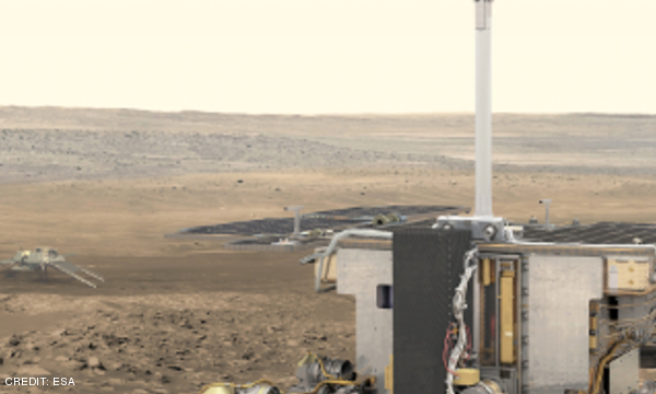 Concept art of the ExoMars rover. CREDIT: ESA December 2017 Extra