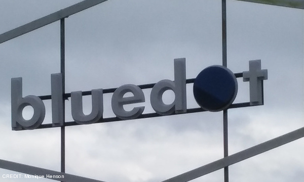 Image of the bluedot sign CREDIT: Monique Henson Bluedot 2017