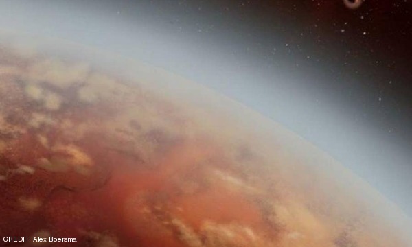 K2-18b and K2-18c orbiting their red M-dwarf star. CREDIT: Alex Boersma October 2019