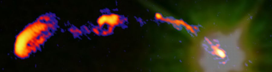 Image of the Double Quasar obtained by the e-MERLIN telescope array Image of the Double Quasar obtained by the e-MERLIN telescope array