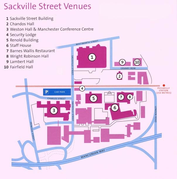 Map of the Sackville Street campus