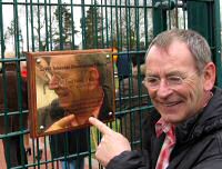Fred Talbot and plaque