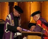 Sir Bernard Lovell receiving his degree