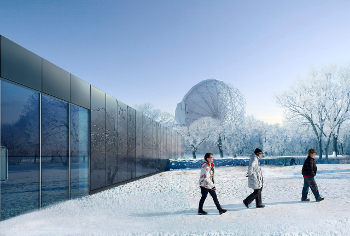 Artist impression of planned Jodrell Bank Discovery Centre