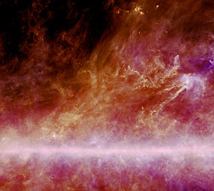 Planck images a galactic web of cold dust.