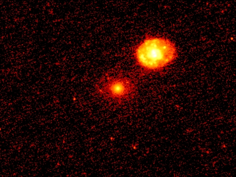 The mid-infrared (24 micron) image of M60 as seen with the Spitzer Space Telescope