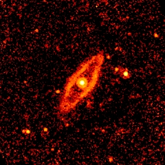 The mid-infrared (24 micron) image of NGC 4772 as seen with the Spitzer Space Telescope