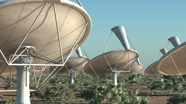 Artist's impression of part of SKA Telescope.